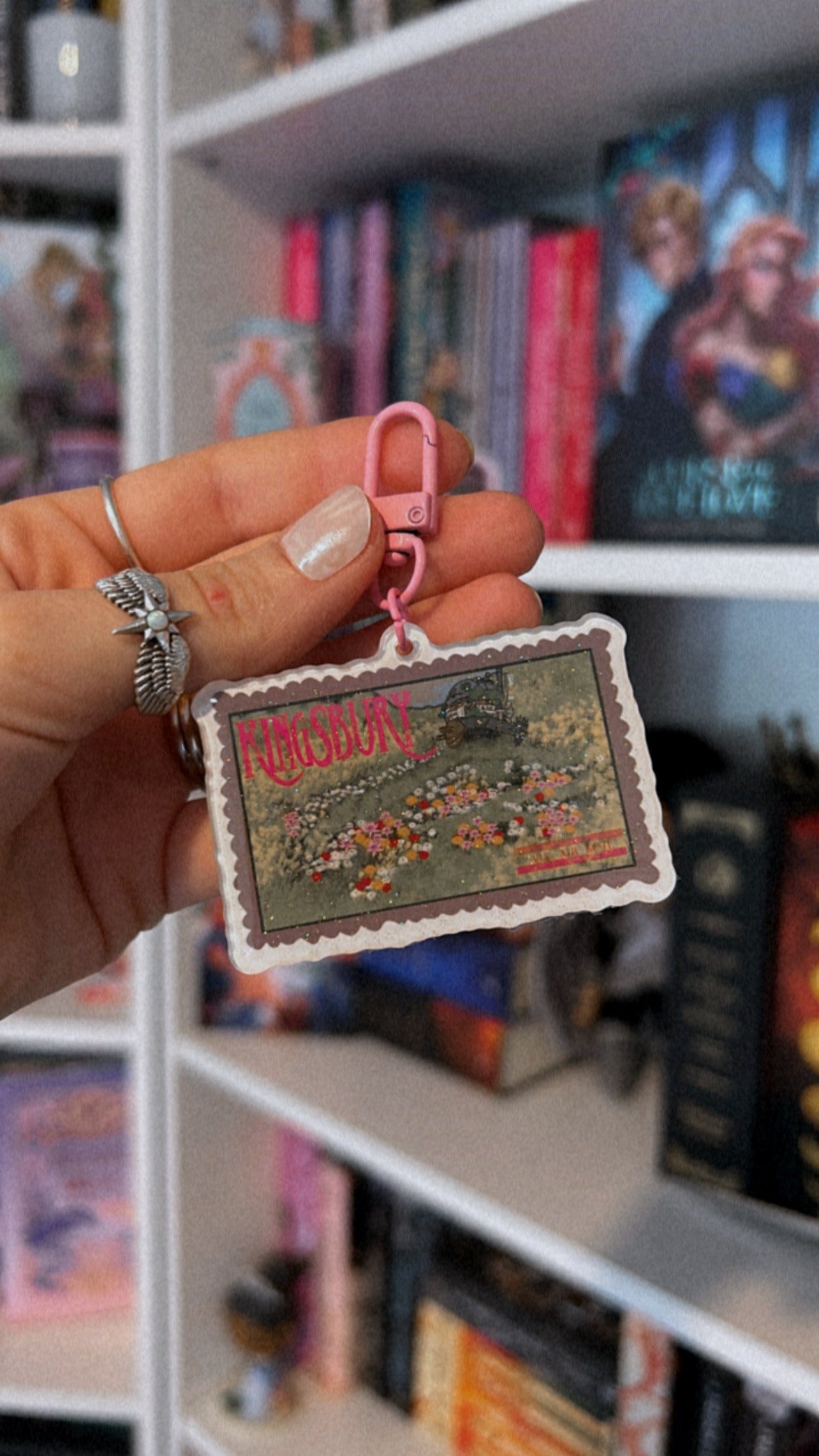 Howls Castle Book Stamp Keychain