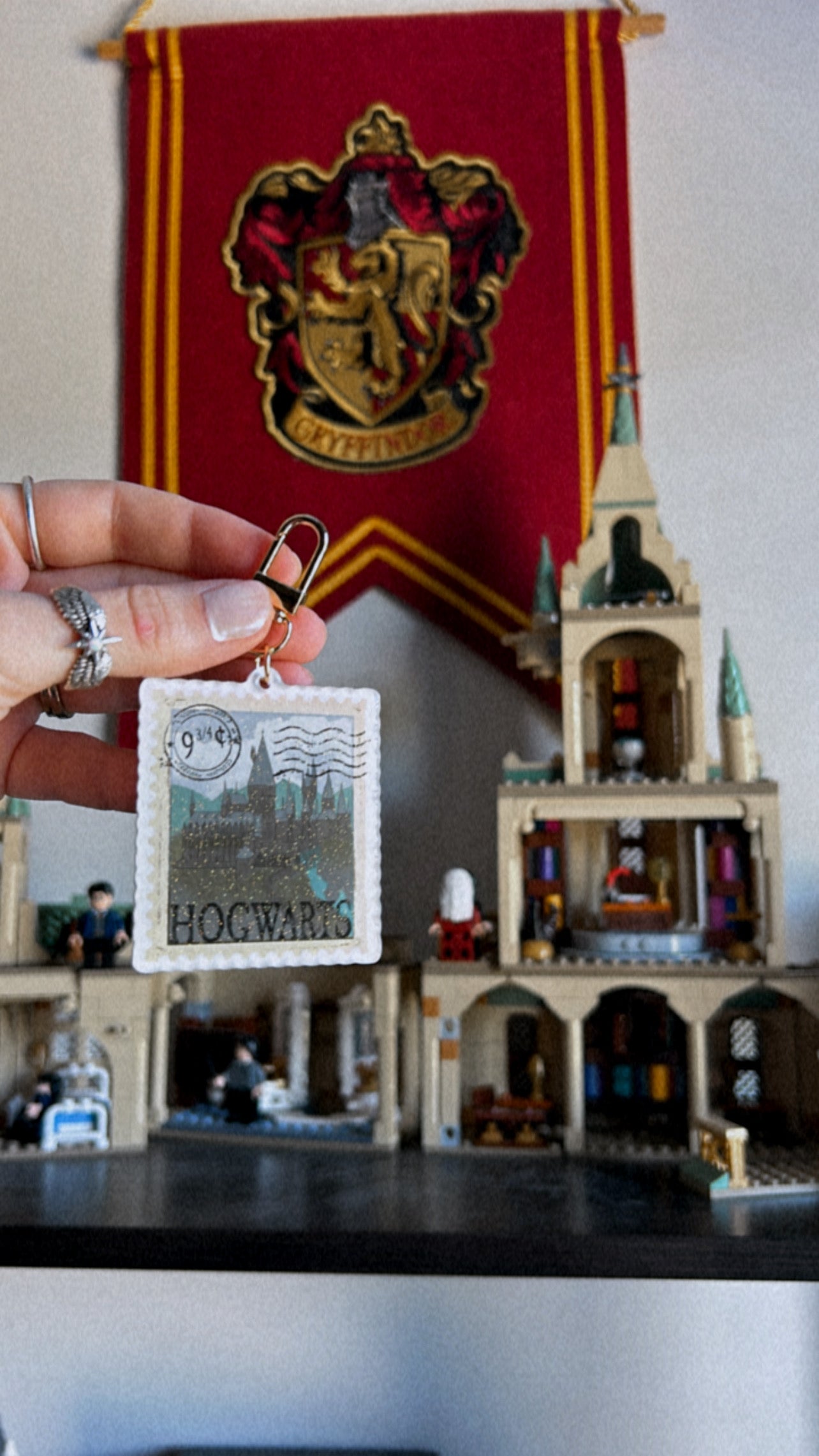 Hogwarts Book Stamp Keychain
