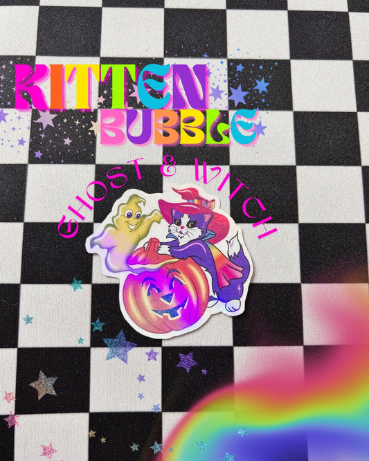 Kitten Bubbles Ghost & Witch