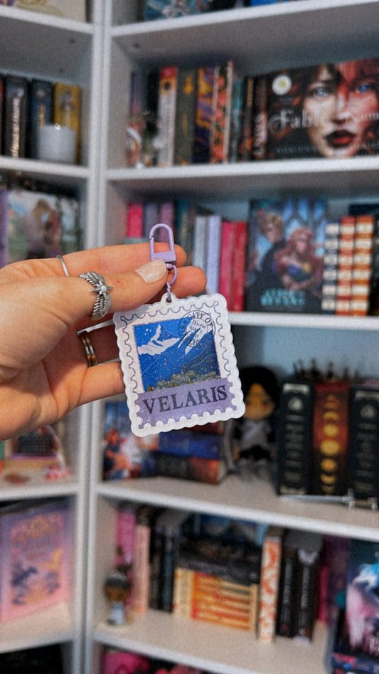Velaris Book Stamp Keychain