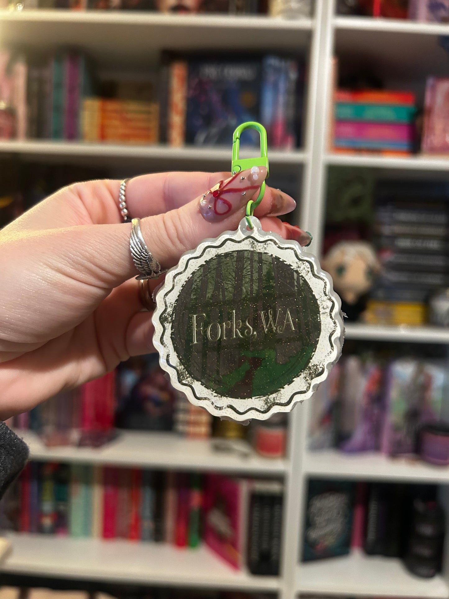 Forks WA Stamp Keychain