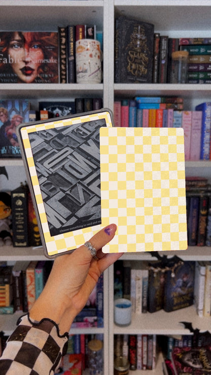 Checkered Kindle Skin (Choose Your Color)