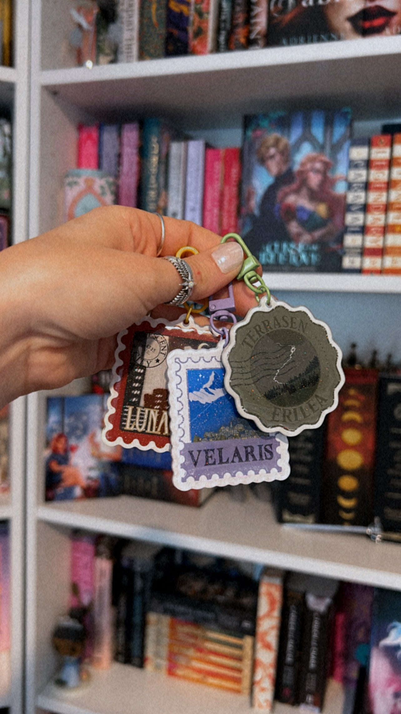 Velaris Book Stamp Keychain