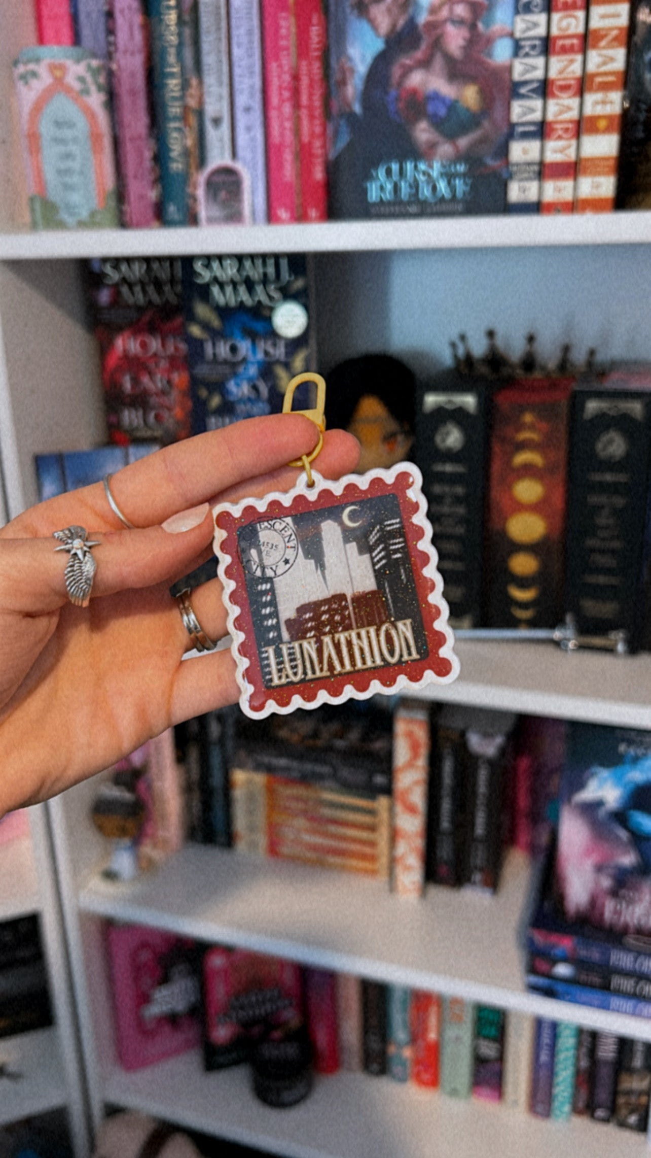 Lunathion Book Stamp Keychain