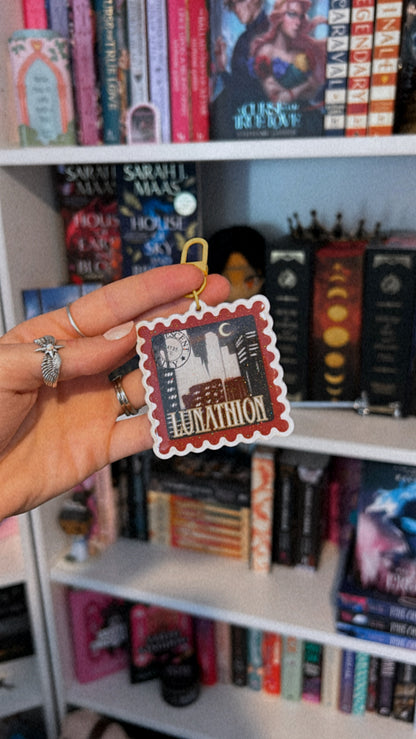 Lunathion Book Stamp Keychain