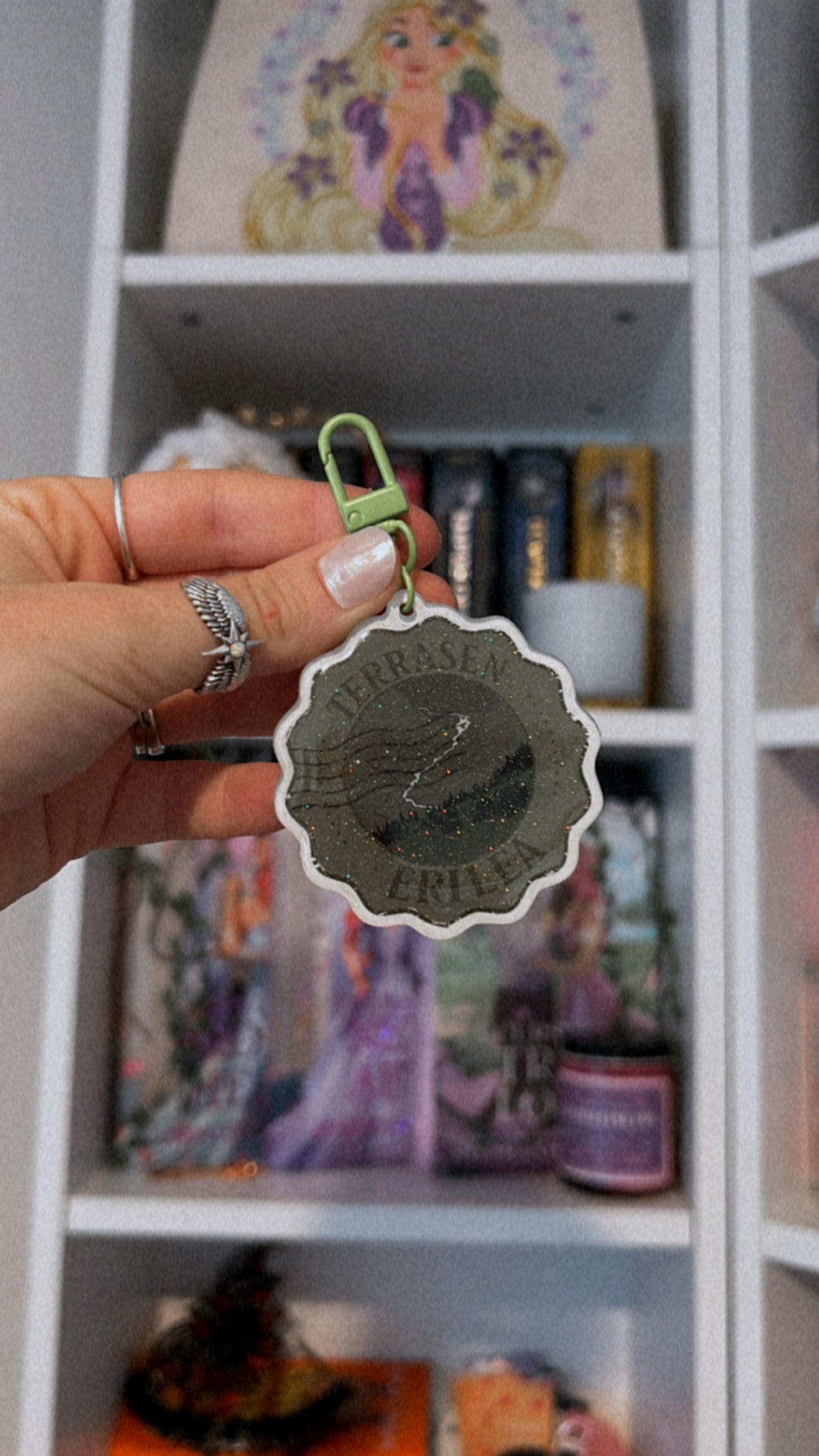 Terrasen Book Stamp Keychain