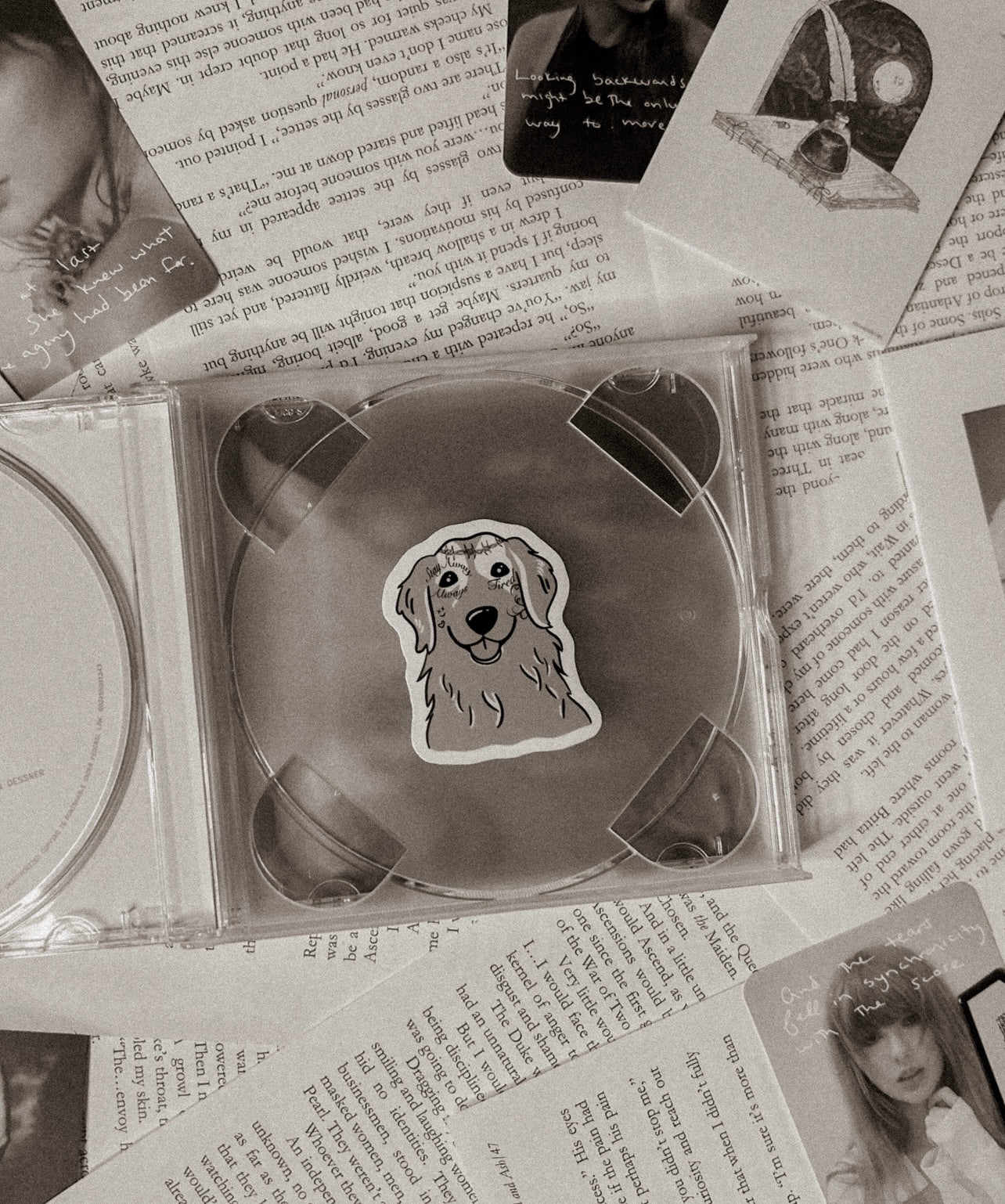 you fall asleep like a tattooed golden retriever