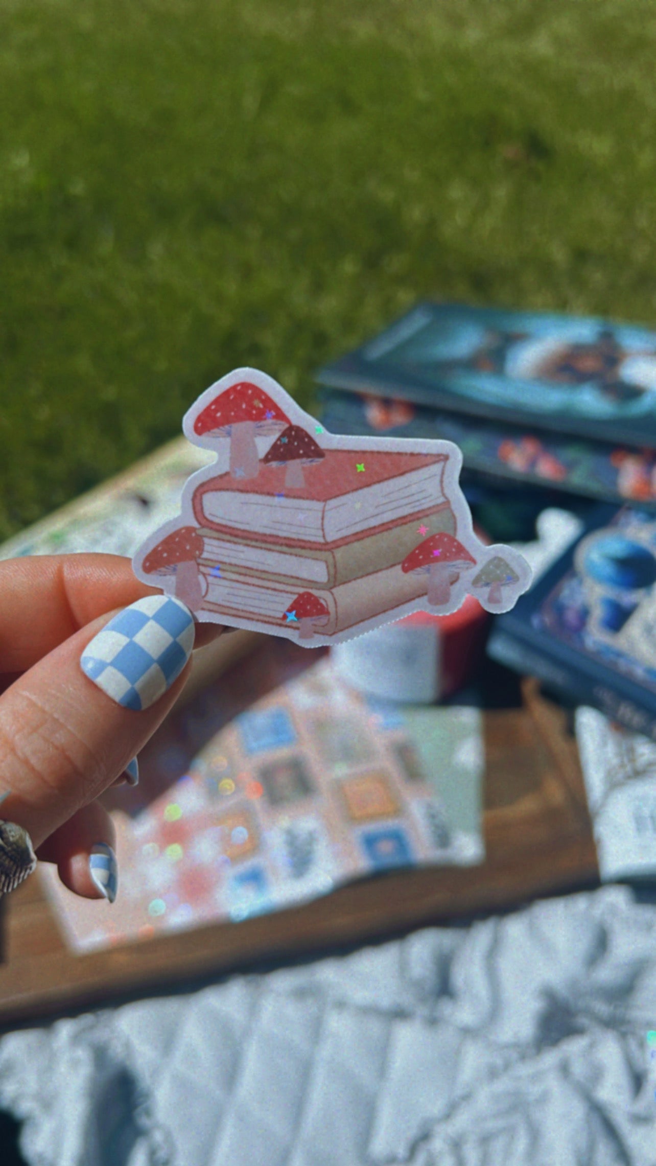 Mushroom Book Stack