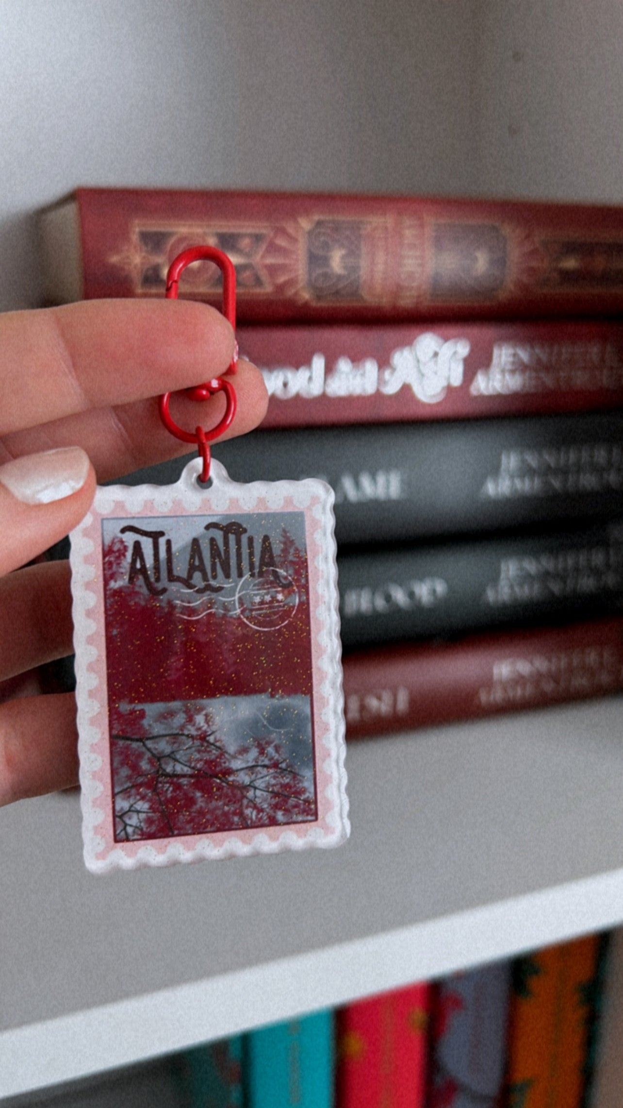 From Blood & Ash Book Stamp Keychain