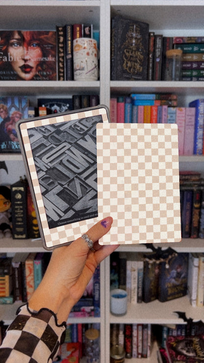 Checkered Kindle Skin (Choose Your Color)