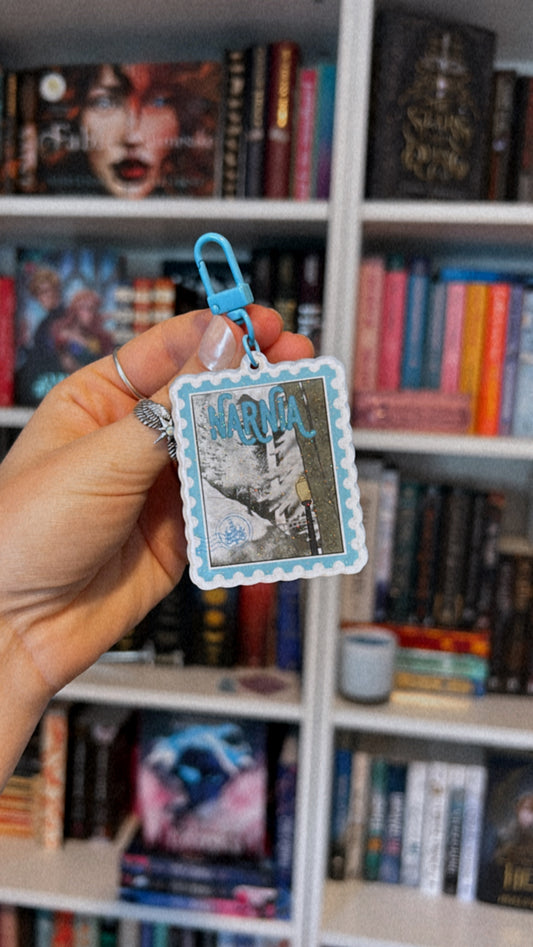 Narnia Book Stamp Keychain