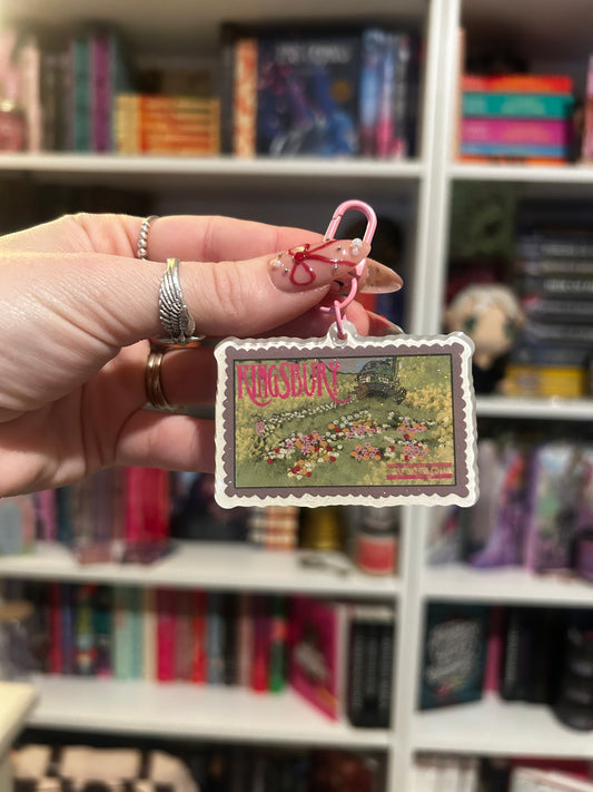 Howls Moving Castle Stamp Keychain