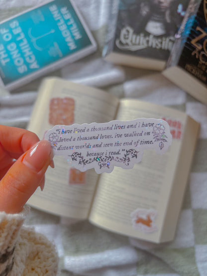 because i read