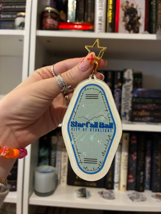 Star Fall Motel Keychain