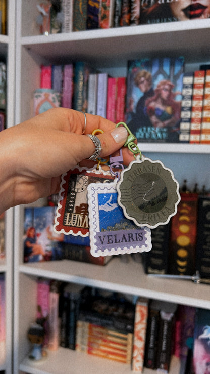 Lunathion Book Stamp Keychain